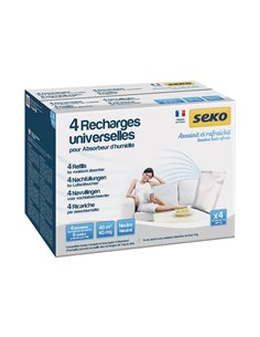 Pour absorbeur d'humidité - Recharges sachet 4x1kg neutre - SODEPAC - Seko - 3240212003001