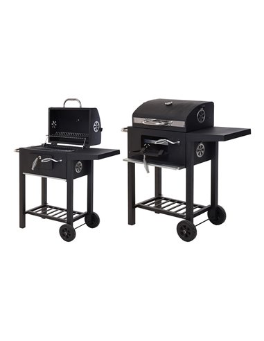 Barbecue De Charbon Avec Couvercle 48,5x36x96cm - Générique - Générique - 8719987033346