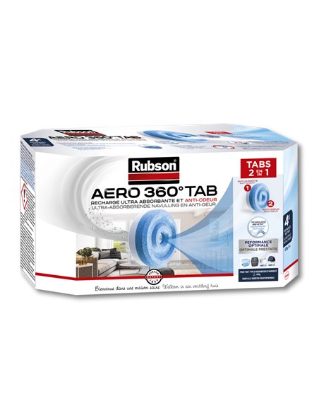 Recharge Aero 360° Pack 4 Tabs - RUBSON - Rubson - 3178040677722