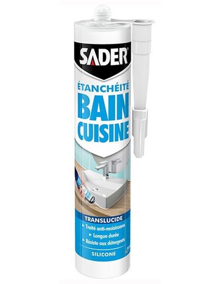 Mastic silicone Bains & Cuisine 280ml incolore - SADER - Sader - 3549212481711