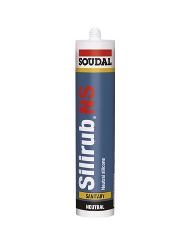 Mastic silicone sanitaire silirub NS300 ml transparent - SOUDAL - Soudal - 5411183114227