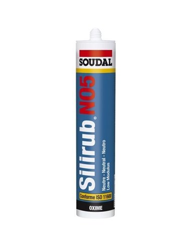 Mastic silirub blanc  cartouche 300 ml - Soudal - 5411183095144