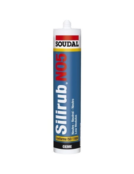 Mastic silirub blanc  cartouche 300 ml - Soudal - 5411183095144