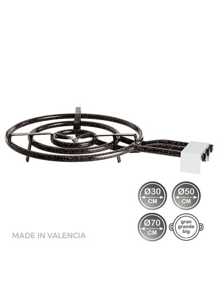 Brûleur À Gaz Butane/Propane Ø70cm 3 Feux. Vaello - Générique - 8411470002920