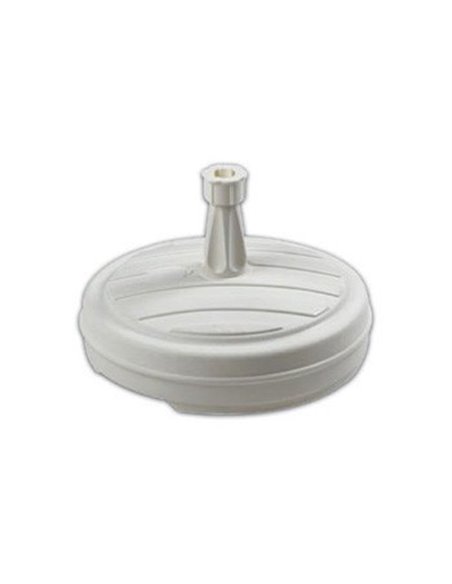 Pieds Parasol Rond Blanc Plast 13l - EDA - EDA - 3086960016135