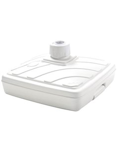 Pied de parasol plastique carré  56,5 x 56,5 x 31,5 blanc - EDA - EDA - 3086960109554