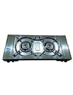 Réchaud à gaz portable 2 feux – INCASA - Générique - 3700628255345