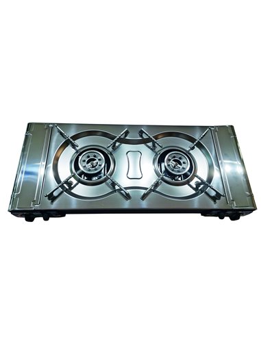 Réchaud à gaz portable 2 feux – INCASA - Générique - 3700628255345