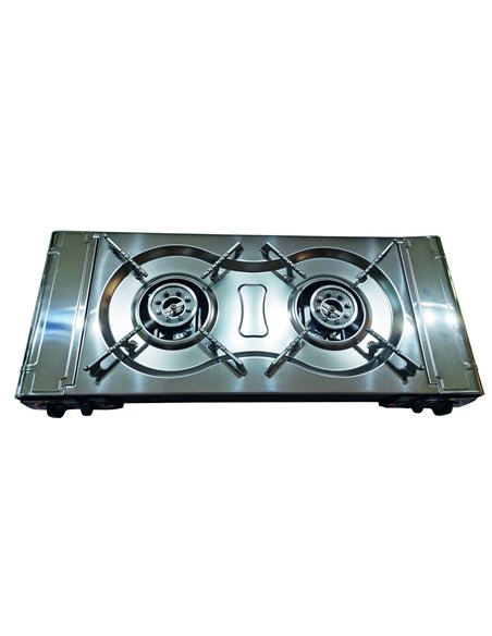 Réchaud à gaz portable 2 feux – INCASA - Générique - 3700628255345