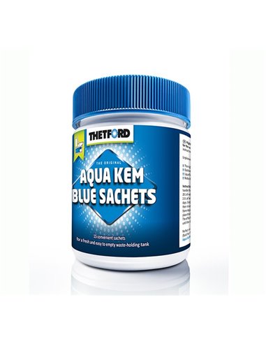 Additif WC chimique Aqua Kem Blue, boite de 15 sachets - Thetford - 8710315030723