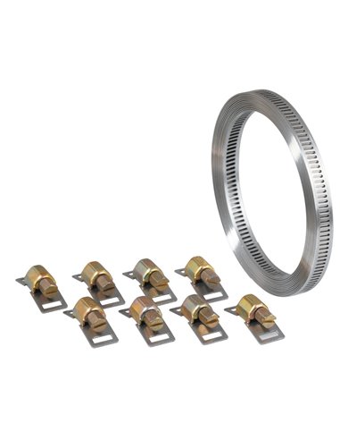 Collier À Bande Sans Fin + 8 Têtes W2 Inox / Acier Zingué - 3 M - 8 Mm - Cap Vert - Cap Vert - 3600075903847