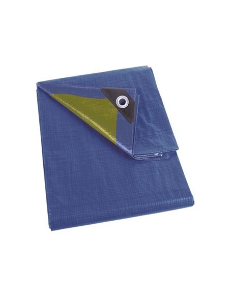 Bache - bleu/kaki - résistant - 2 x 4 m - PEREL  - 5410329672584