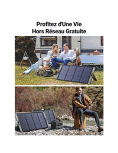 Pack complet station d'énergie 1200 Watts + panneau solaire 200 watts + sacoche - UGREEN - UGREEN -