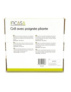 Grill avec poignée pliante compatible tous feux - INCASA  - Générique - 3700628252696