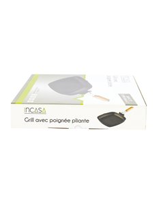 Grill avec poignée pliante compatible tous feux - INCASA  - Générique - 3700628252696