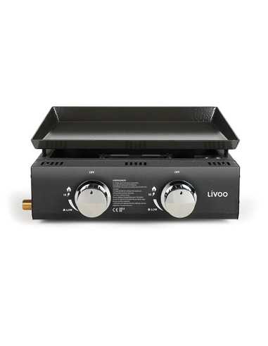 plancha à gaz 2 brûleurs pour 4 à 6 personnes - Générique - 3523930102660