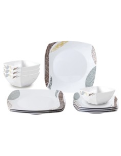 pack vaisselle mélamine khadi 12 pièces - brunner - Brunner - 8022068070346