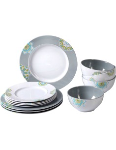 pack vaisselle mélamine sandhya 12 pièces - brunner - Brunner - 8022068063201