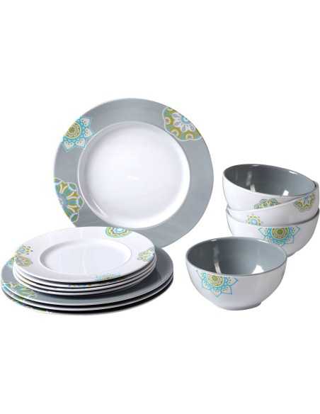 pack vaisselle mélamine sandhya 12 pièces - brunner - Brunner - 8022068063201