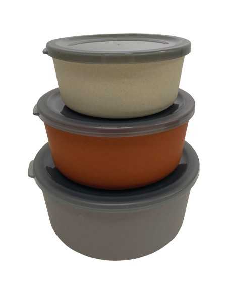 boîtes alimentaires en fibre de bambou 3 pièces - incasa - INCASA - 3700628251187
