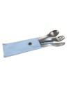 couverts nomades en inox pochette bleue - cookut - Cookut - 3760195169469