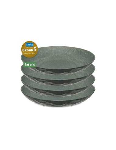 lot de 4 assiettes creuses club coloris gris - koziol - Koziol - 4002942561959