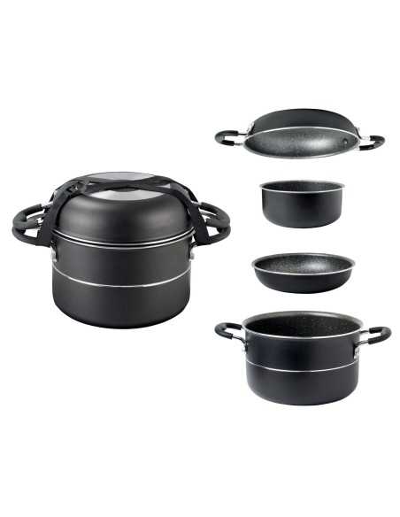 popote en aluminium 8 pièces - incasa - INCASA - 3700628273844