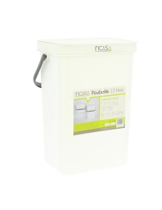 poubelle à suspendre 12 litres blanche - incasa - INCASA - 3700628229483