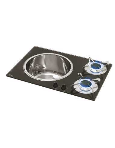combiné 2 feux + évier - can - Can - 8053617442222