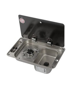 combiné réchaud 1 feu + évier rectangle avec couvercle - can - Can -