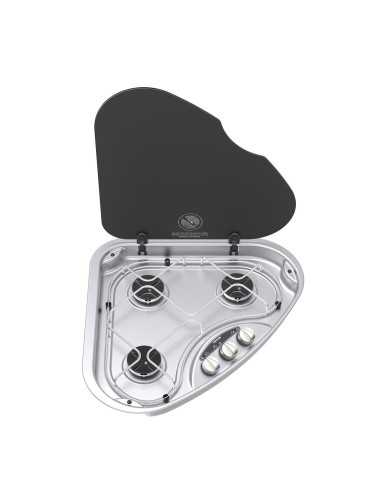 réchaud encastrable 3 feux basic line 330 version gauche - thetford - Thetford - 5060252080910