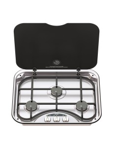 réchaud encastrable 3 feux basic line 345 avec grille en fonte - thetford - Thetford - 5056288804064