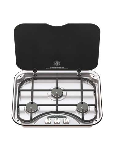 réchaud encastrable 3 feux basic line 345 avec grille en fonte - thetford - Thetford - 5056288804064