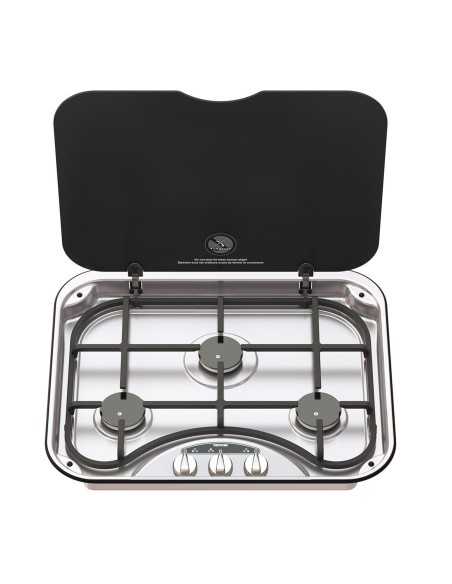 réchaud encastrable 3 feux basic line 345 avec grille en fonte - thetford - Thetford - 5056288804064