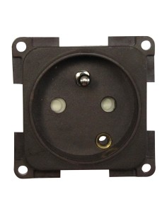 prise 220 volts française 2 fiches + terre marron - Générique - 3700628239833