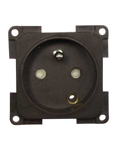 prise 220 volts française 2 fiches + terre marron - Générique - 3700628239833
