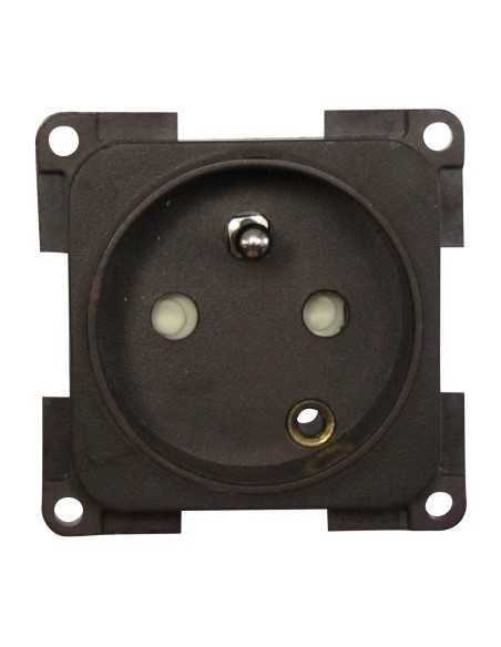 prise 220 volts française 2 fiches + terre marron - Générique - 3700628239833