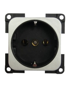 prise 220 volts allemande schuko gris métal - Générique - 4056161057137