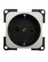prise 220 volts allemande schuko gris métal - Générique - 4056161057137