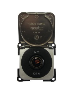 prise 12 volts diamètre 12 mm gris métal - Générique - 4056161060380