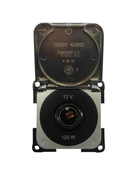 prise 12 volts diamètre 12 mm gris métal - Générique - 4056161060380