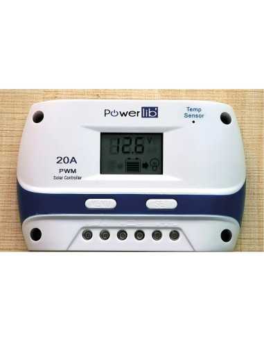 régulateur solaire pwm 20a lcd - powerlib' - Powerlib' - 3700628254300