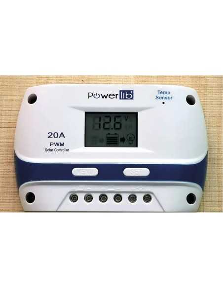 régulateur solaire pwm 20a lcd - powerlib' - Powerlib' - 3700628254300