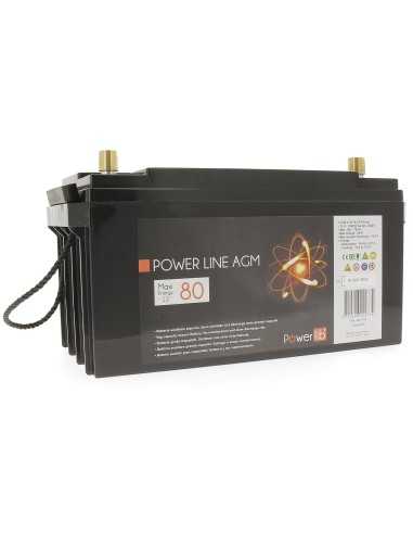 batterie auxiliaire power line agm 80ah - powerlib' - Powerlib' - 3700628222774
