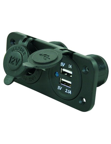 Socle 12 Volts + 2 Prises Usb Encastrable - Générique - 8715133038067