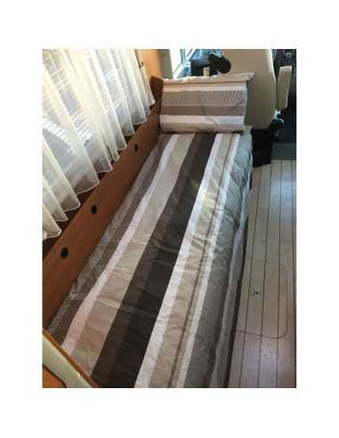 couchage grand confort coffee cream - 66 x 190 x 2,5 cm (couette 190 x 135 cm) - duvalay - Duvalay - 5060197416652