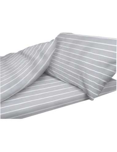 couchage grand confort rayé gris - 66 x 190 x 4 cm (couette 190 x 135 cm) - duvalay - Duvalay - 5060197416218