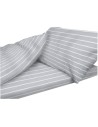 couchage grand confort rayé gris - 77 x 190 x 4 cm (couette 190 x 135 cm) - duvalay - Duvalay - 3770026765043