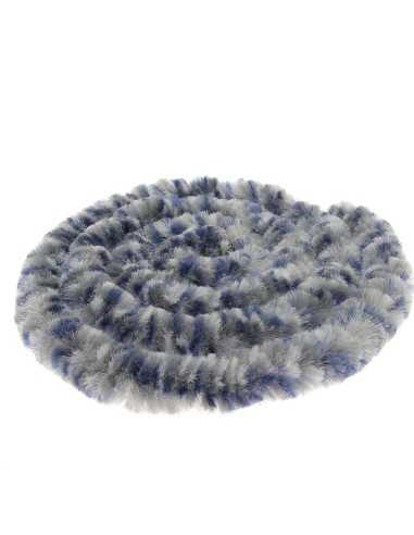 rideaux de porte chenille tricolore bleu / gris / blanc 56 x 185 cm - incasa - INCASA - 3700628230274