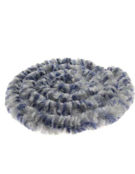 rideaux de porte chenille tricolore bleu / gris / blanc 56 x 185 cm - incasa - INCASA - 3700628230274